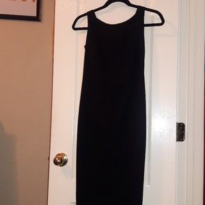 Laundry Petite Long Black Dress with Bow
